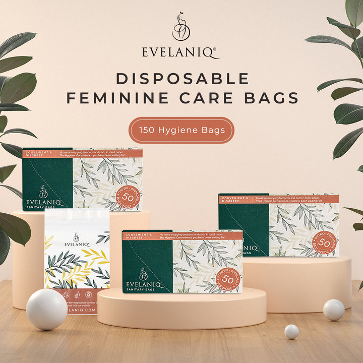 150 Bio-Degradable Sanitary Bags - 3 Boxes of 50
