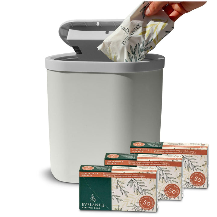 Starter Pack - 1x Evelaniq Sanitary Unit includes 3 boxes of 50 re-fills