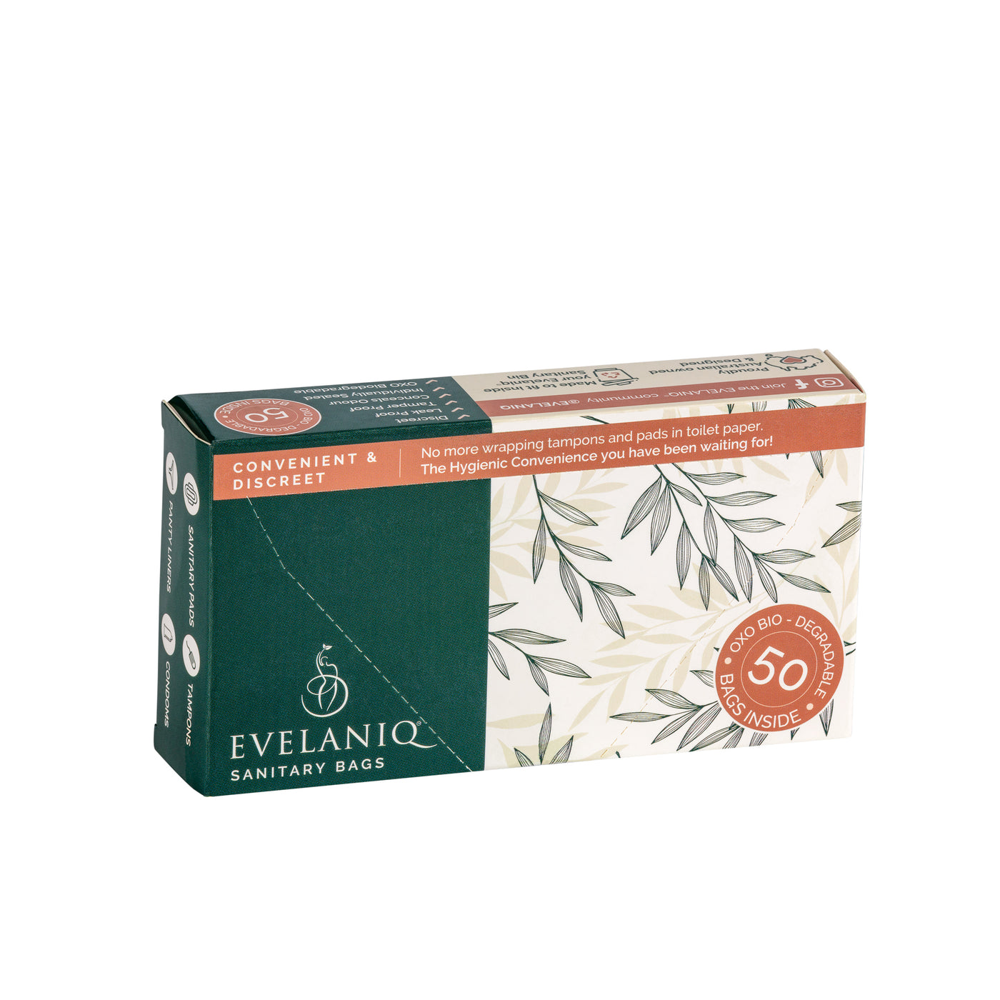BIO-DEGRADABLE SANITARY BAGS - 3 Boxes of 50